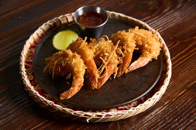 Golden Coconut Shrimp.